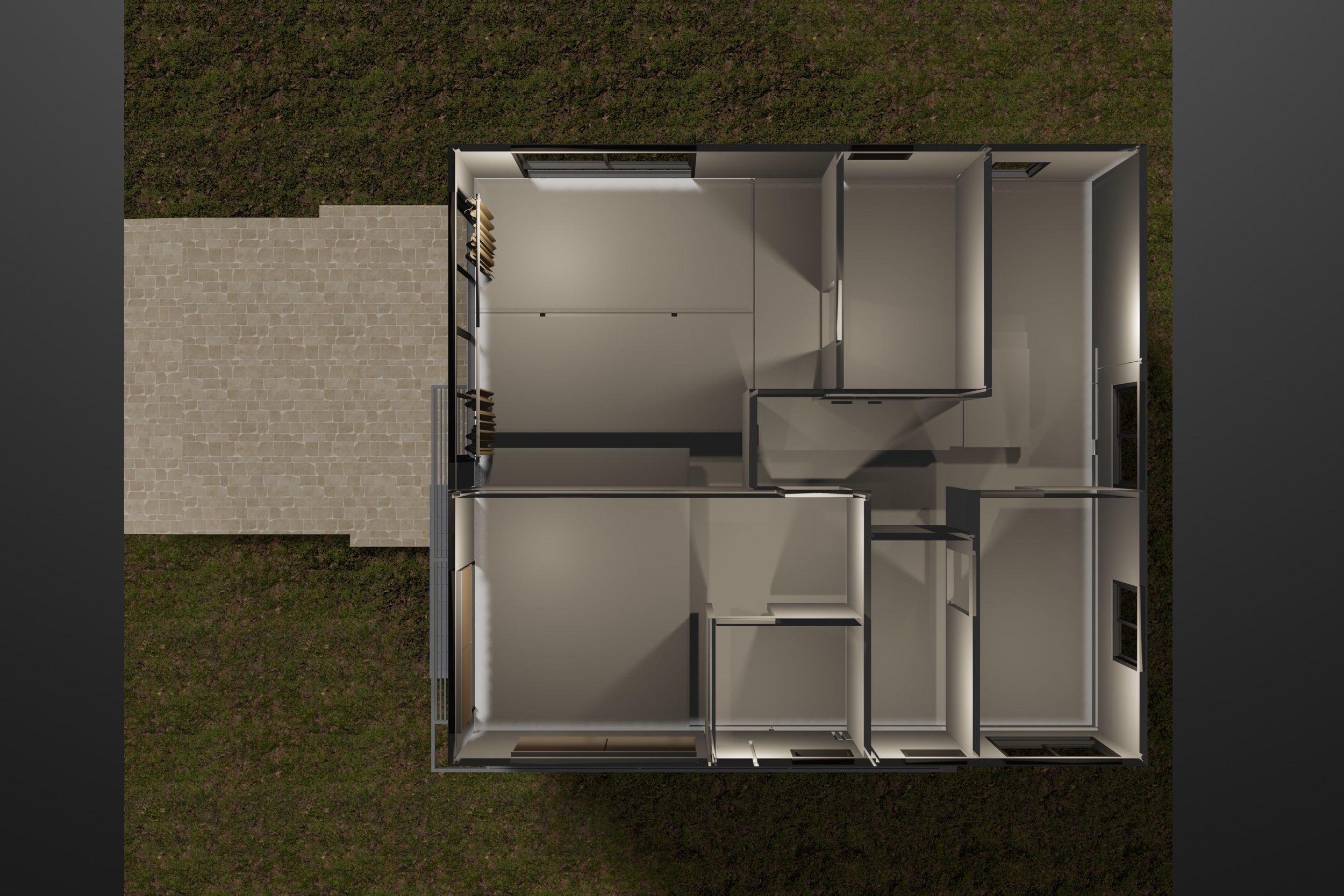 Small detached house 3D model_4