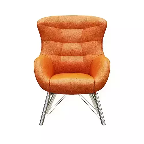 Armchair leather and metal