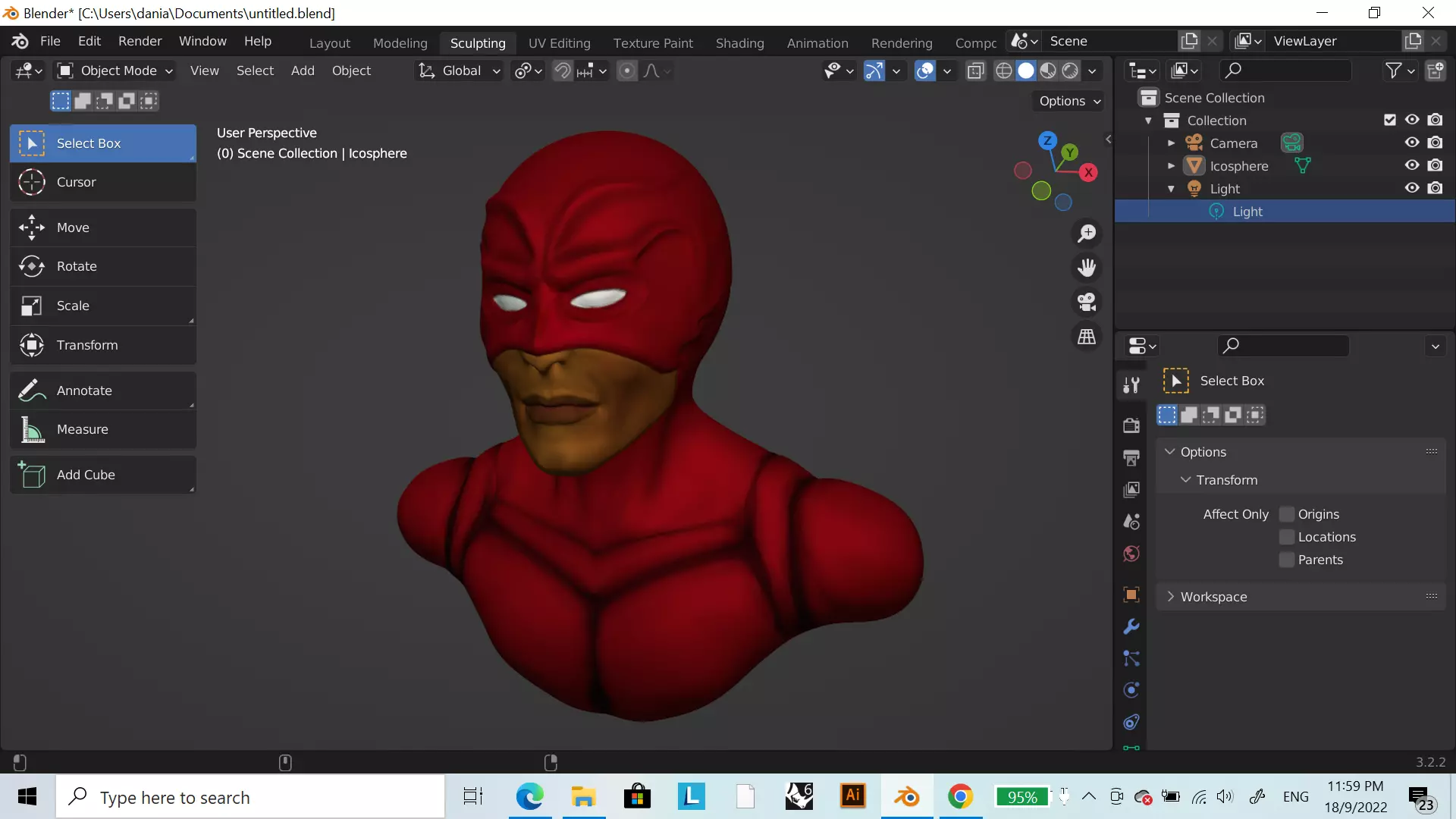 Cicakman Head 3D model
