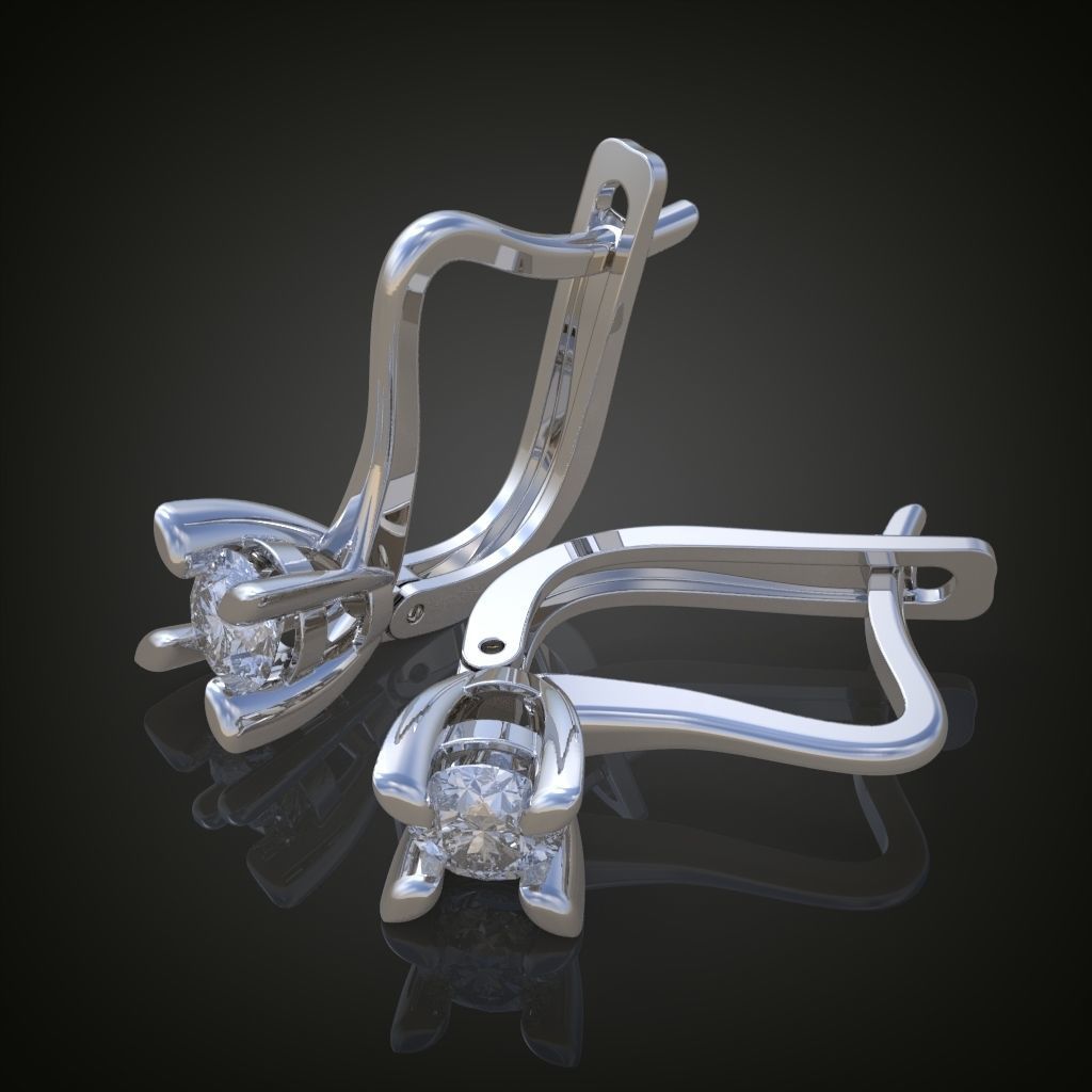 Earring 3D model 3D printable model 0128-14 3D print model_6