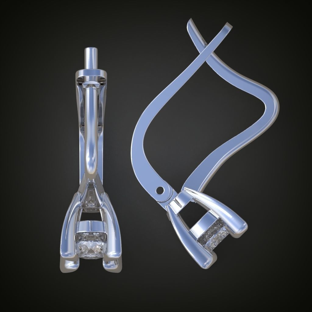 Earring 3D model 3D printable model 0128-14 3D print model_11