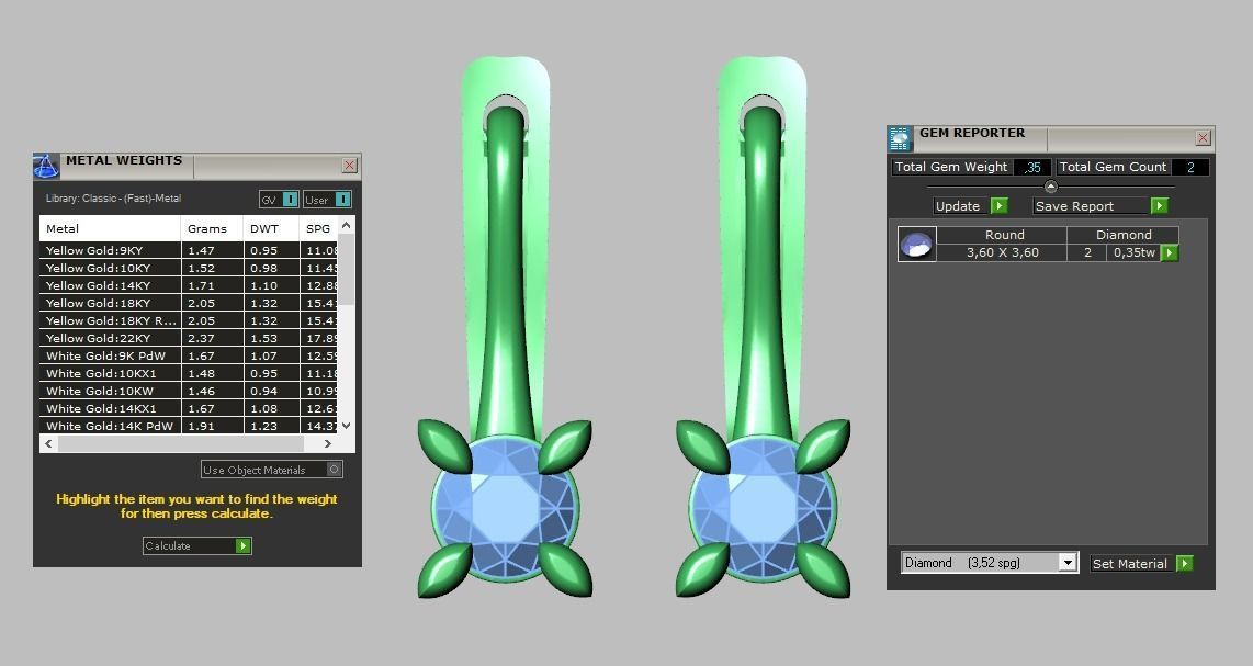 Earring 3D model 3D printable model 0128-14 3D print model_19