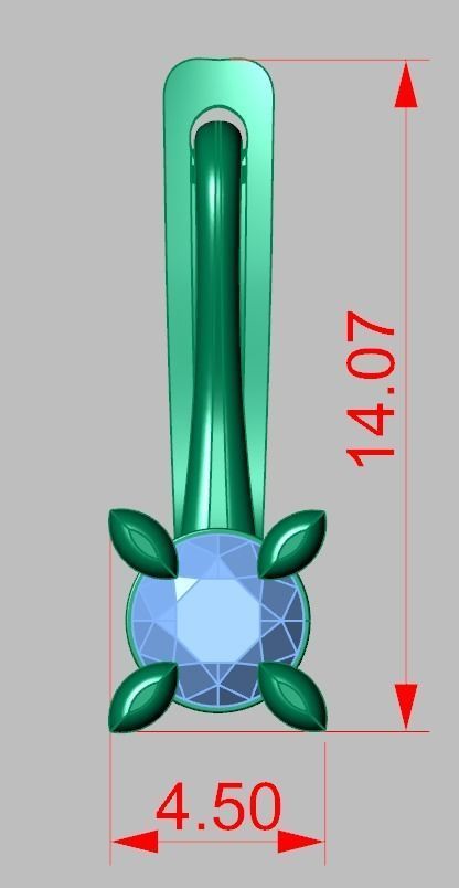 Earring 3D model 3D printable model 0128-14 3D print model_18