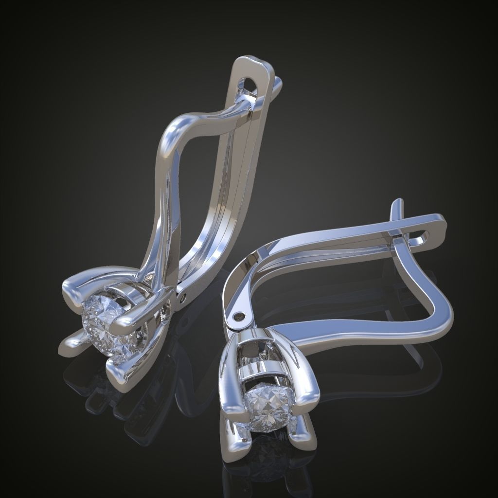 Earring 3D model 3D printable model 0128-14 3D print model_2