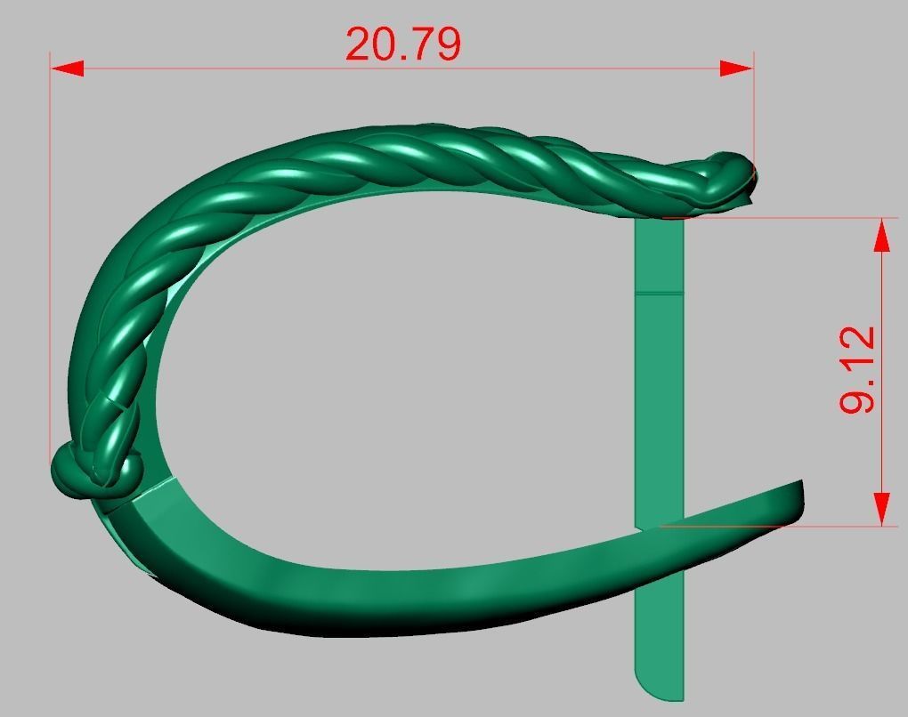 Earring 3D model 3D printable model 0129-14ol17n 3D print model_14