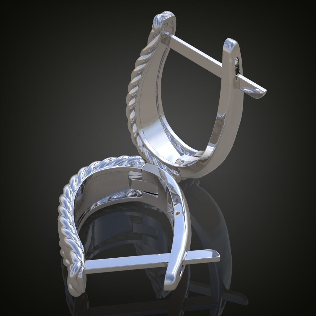 Earring 3D model 3D printable model 0129-14ol17n 3D print model_9
