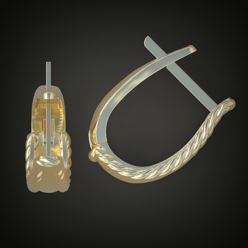 Earring 3D model 3D printable model 0129-14ol17n 3D print model_11