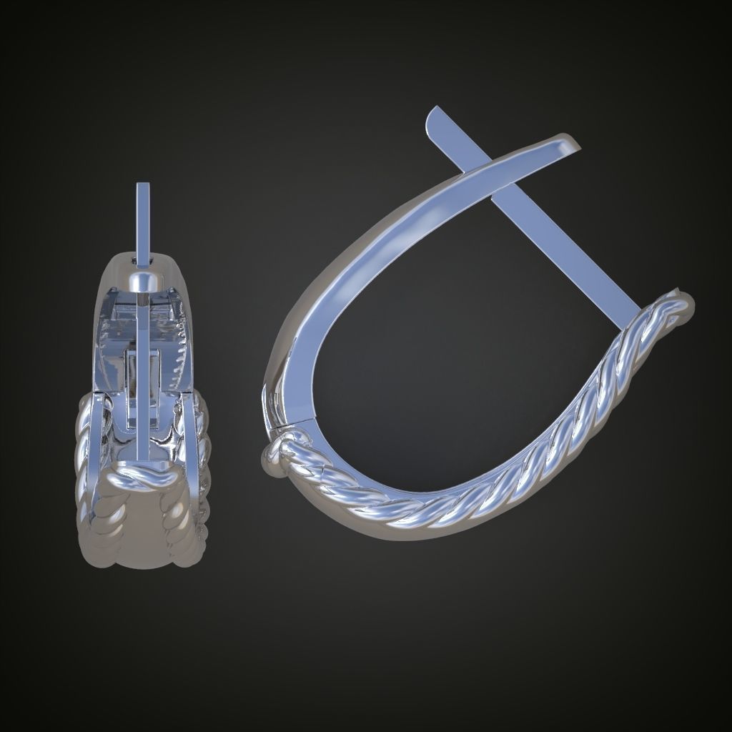 Earring 3D model 3D printable model 0129-14ol17n 3D print model_10