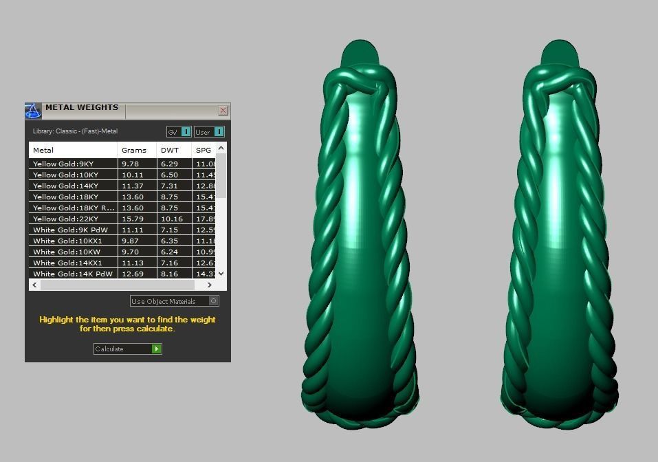 Earring 3D model 3D printable model 0129-14ol17n 3D print model_18