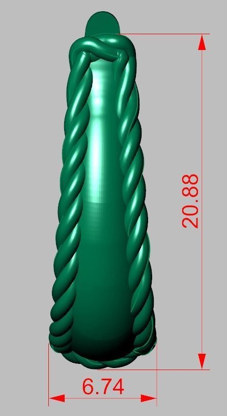 Earring 3D model 3D printable model 0129-14ol17n 3D print model_17