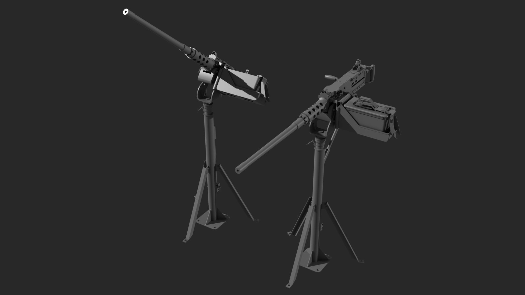 3D model Browning m2 gun 3d model machine gun VR / AR / low-poly | CGTrader