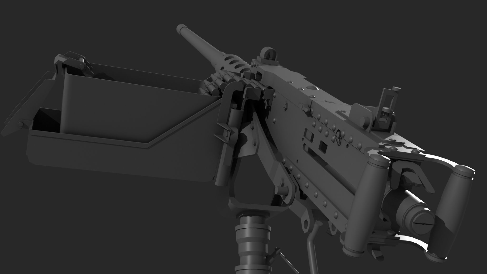 3D model Browning m2 gun 3d model machine gun VR / AR / low-poly | CGTrader