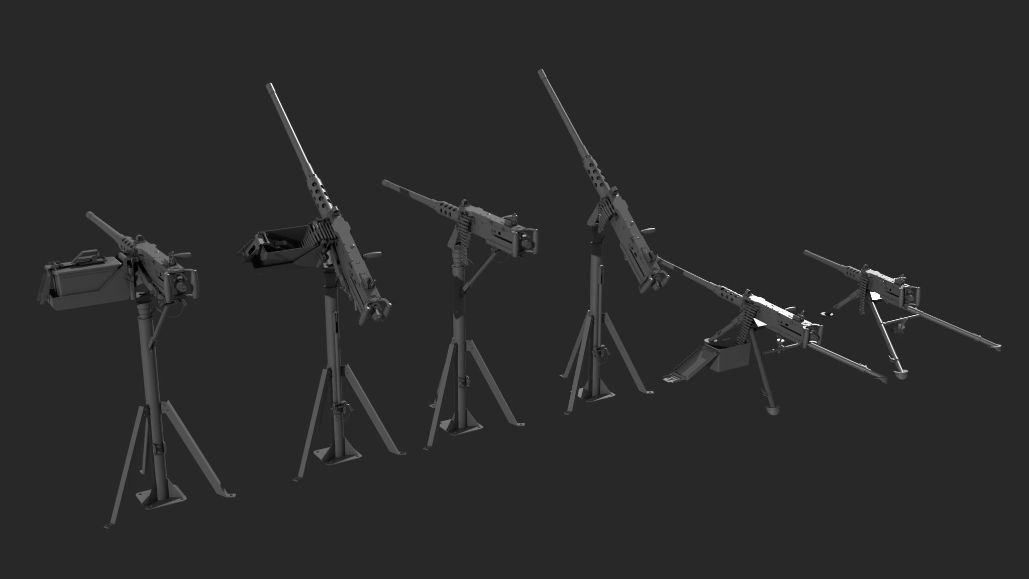 3D model Browning m2 gun 3d model machine gun VR / AR / low-poly | CGTrader
