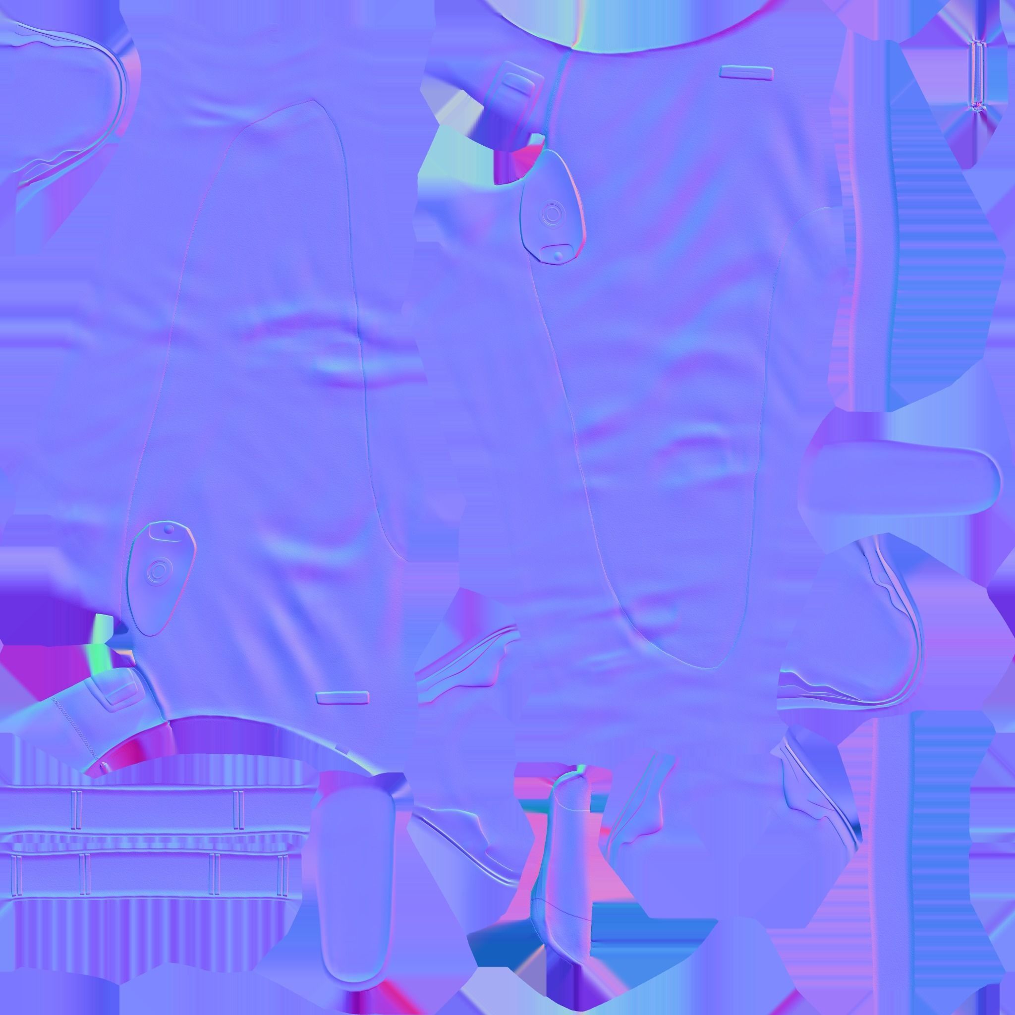 Sci-fi Pants With Shoes Low-poly 3D model_10