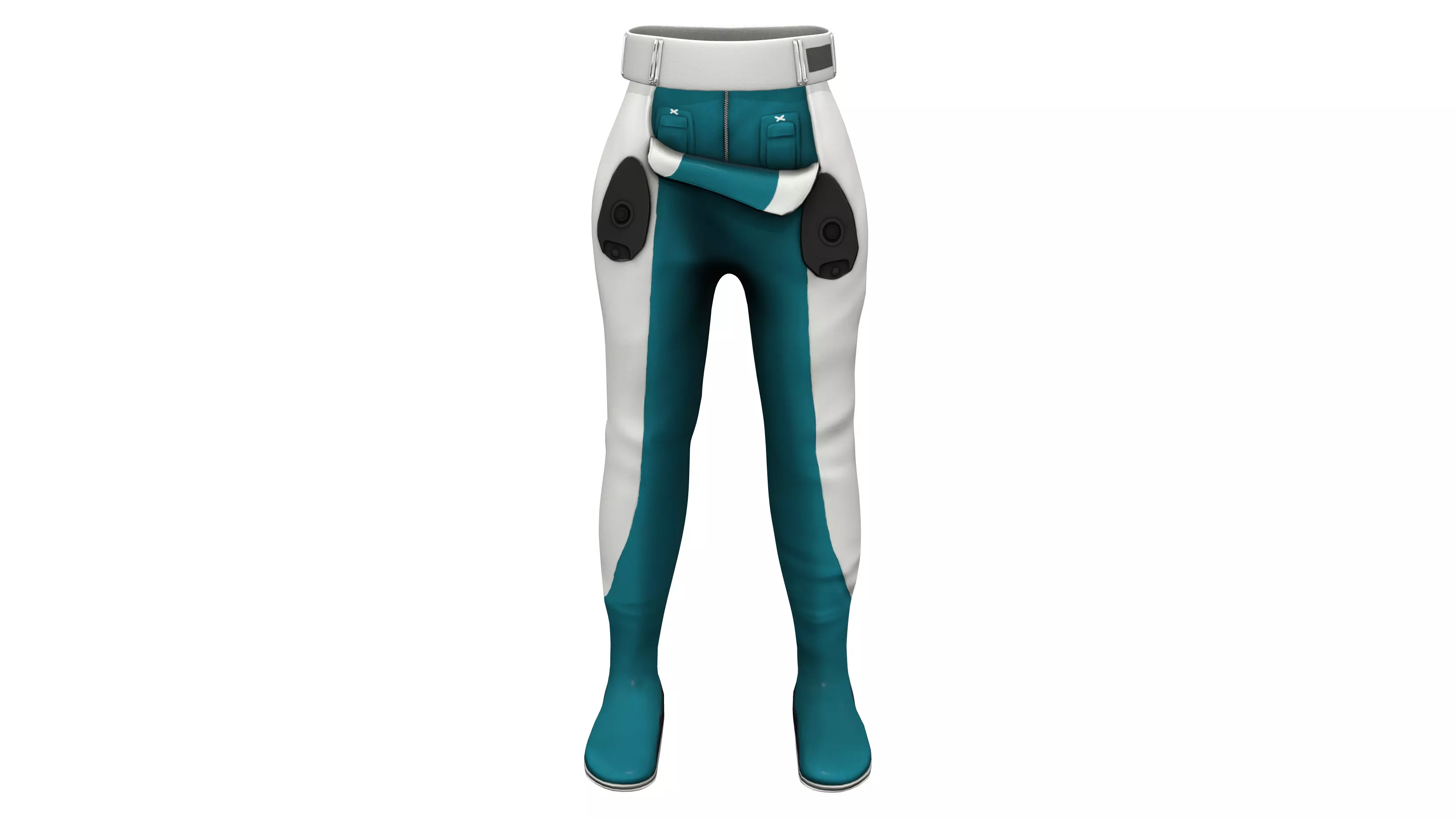 Sci-fi Pants With Shoes Low-poly 3D model_0