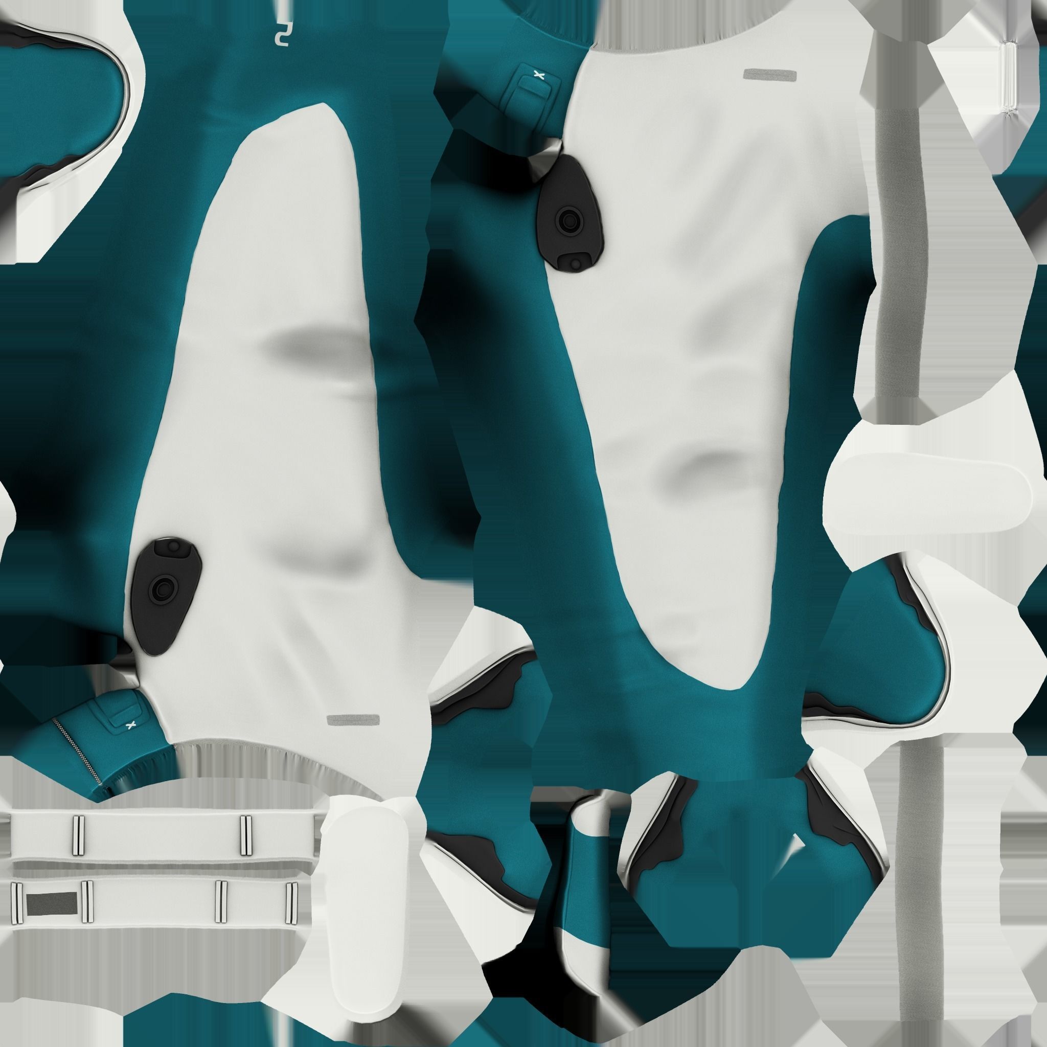 Sci-fi Pants With Shoes Low-poly 3D model_9