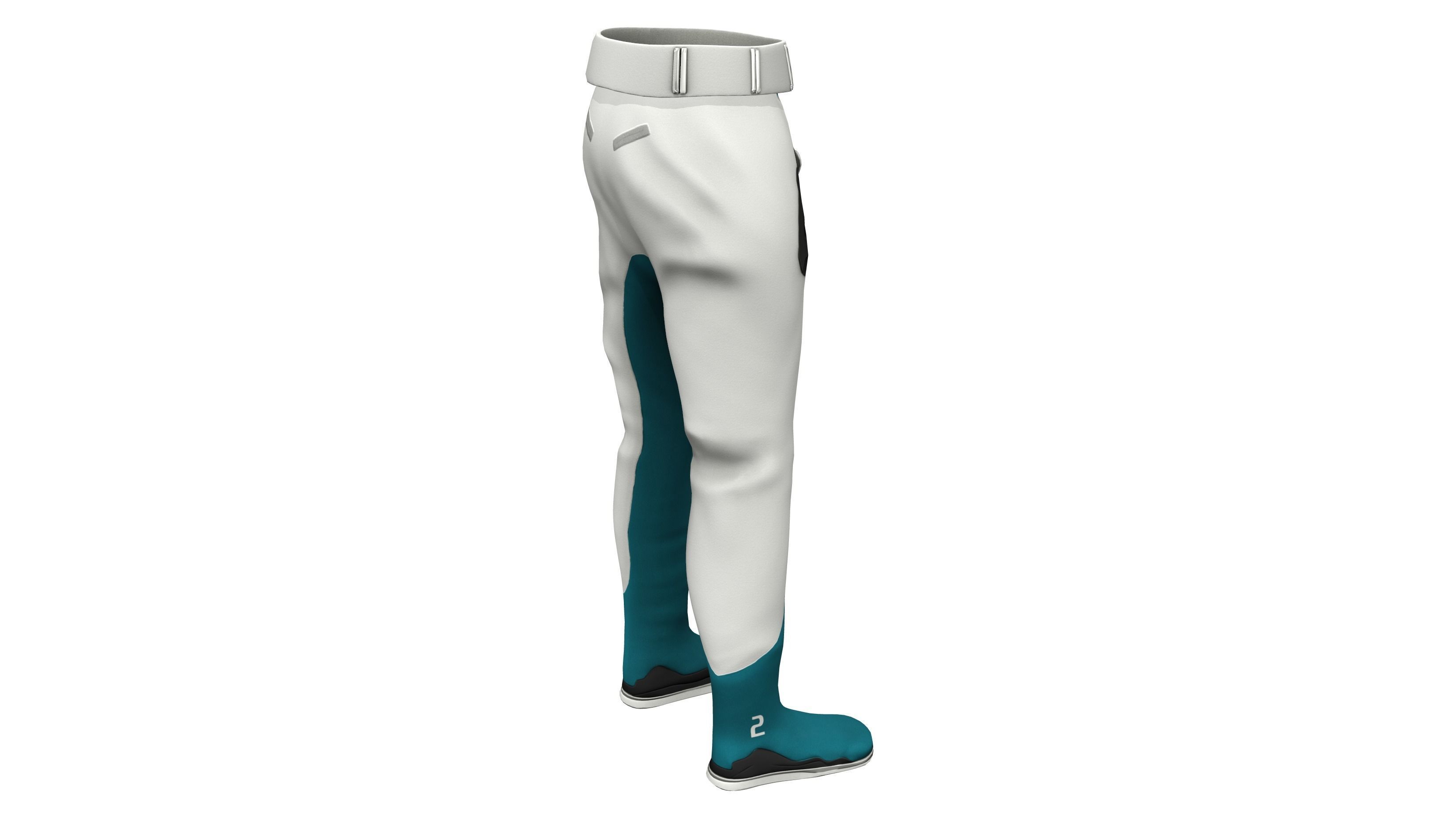 Sci-fi Pants With Shoes Low-poly 3D model_5