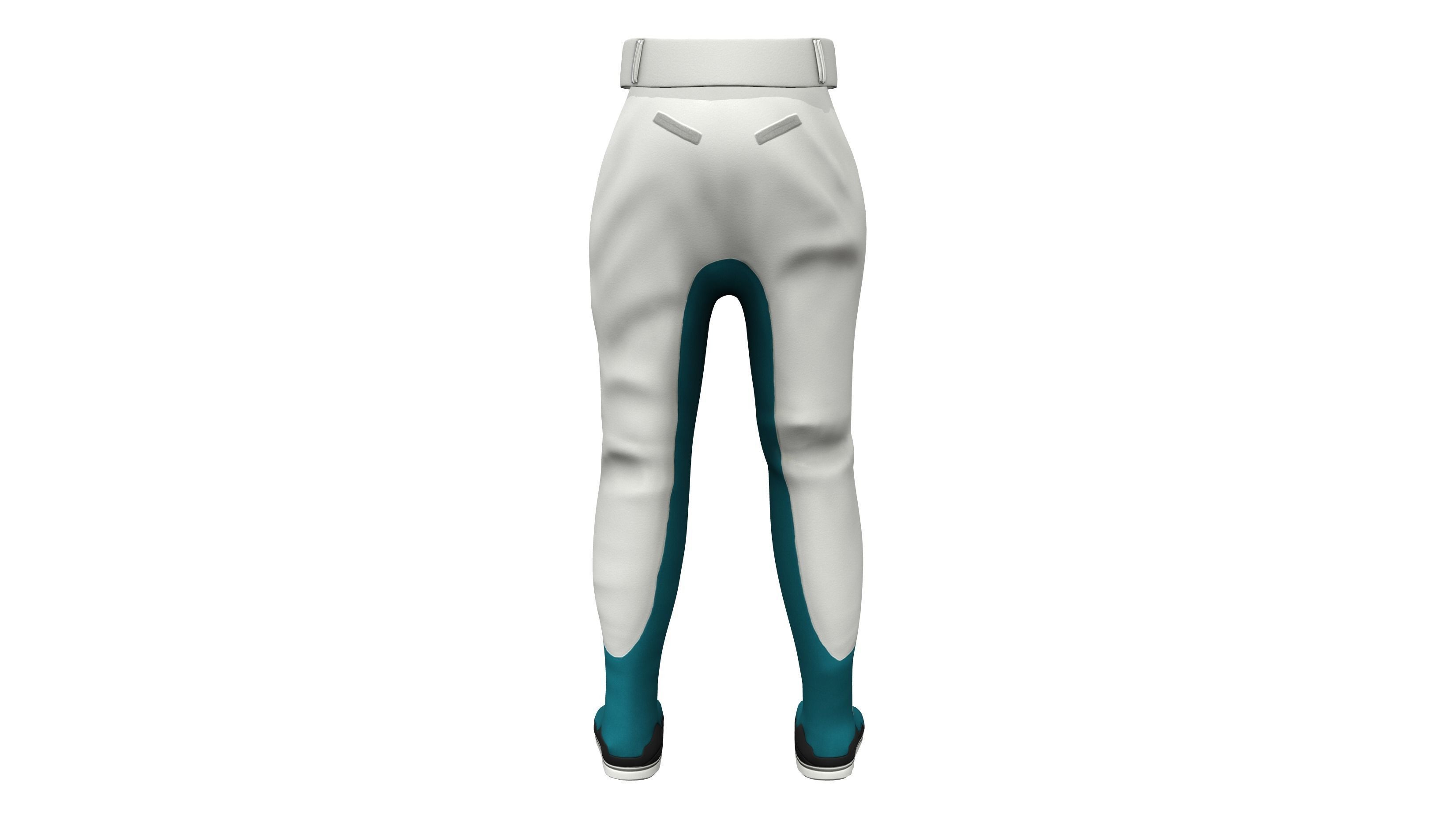 Sci-fi Pants With Shoes Low-poly 3D model_4