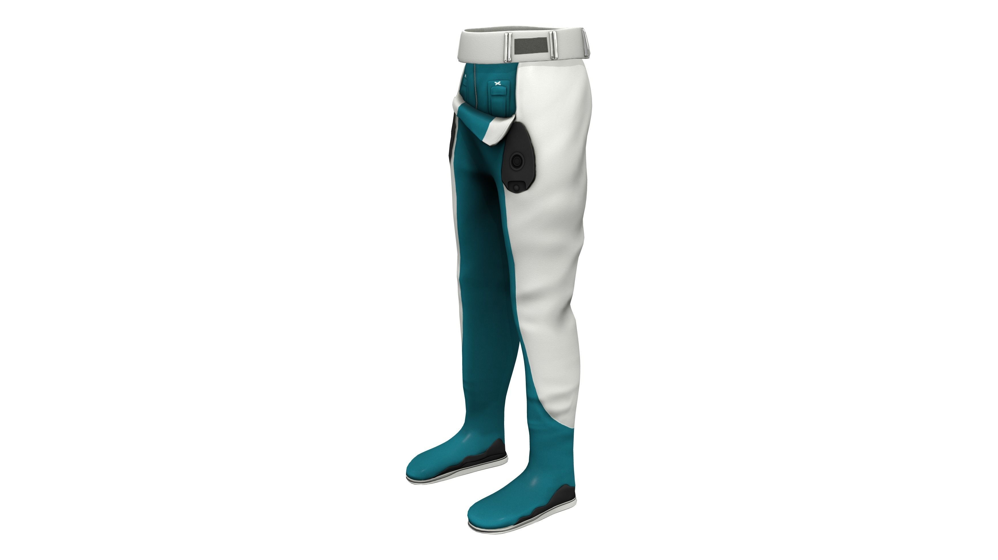 Sci-fi Pants With Shoes Low-poly 3D model_2