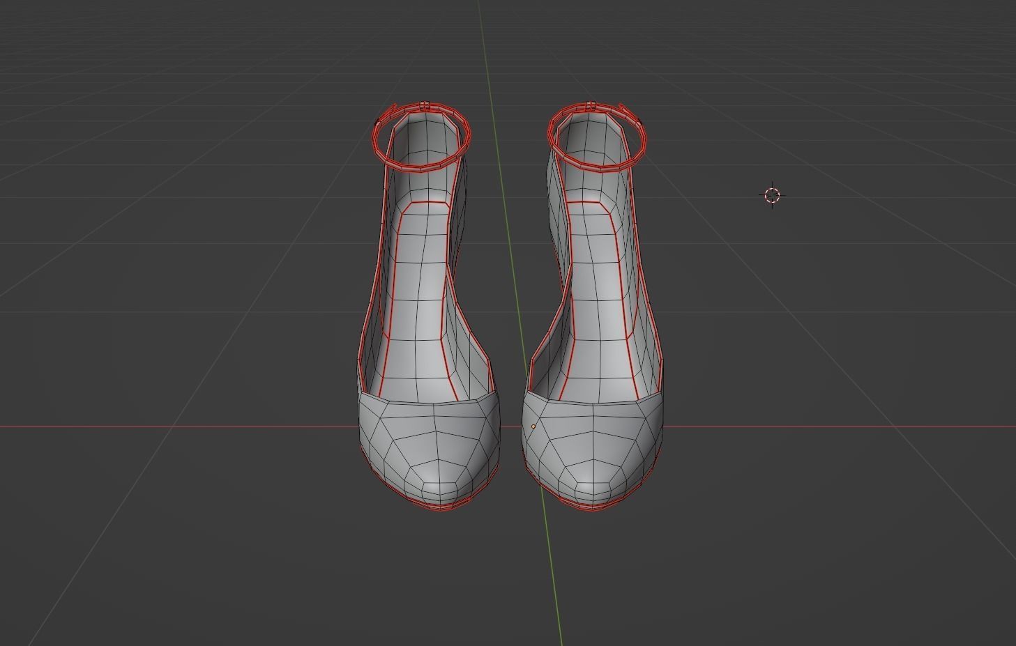 Woman shoes 3D model Low-poly 3D model_3