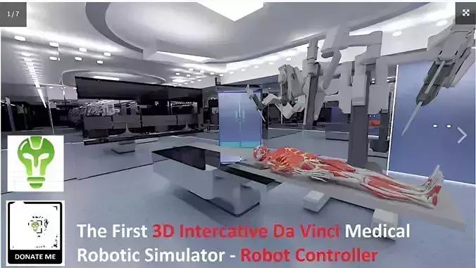 Da Vinci  Robotic System- HOSPITAL ROBOTIC SURGERY SIMULATOR  3D model