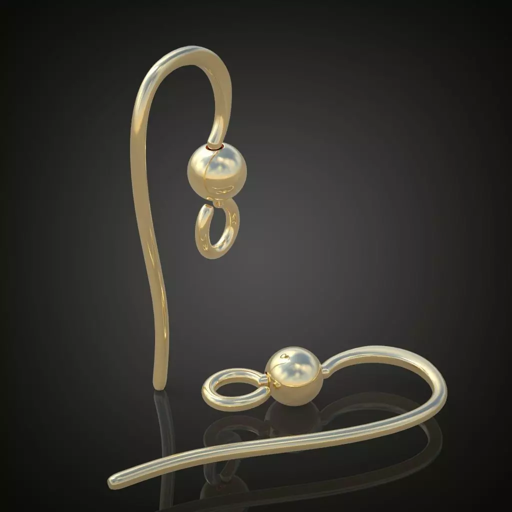 Earring 3D model 3D printable model 0131 Free 3D print model
