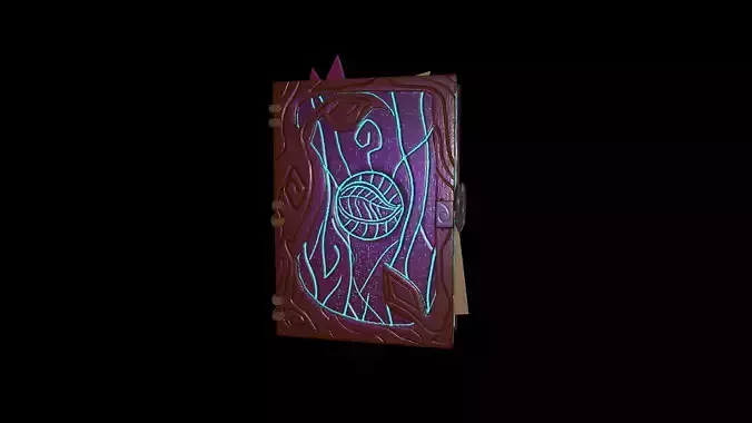 Magic book  Low-poly 3D model