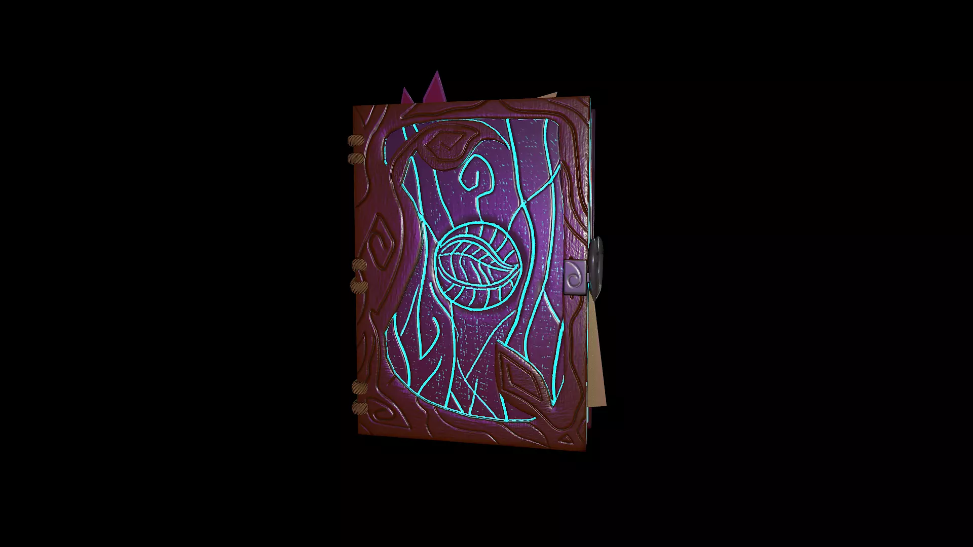 Magic book Low-poly 3D model