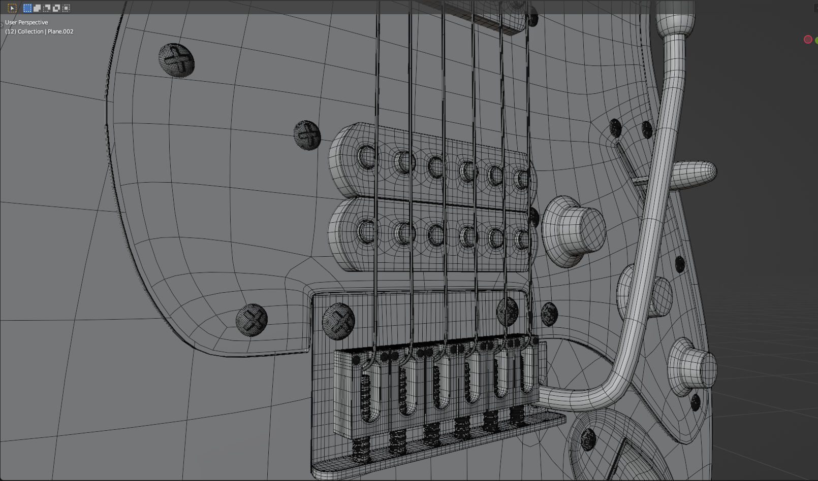 Fender Stratocaster Guitar 3D model_19