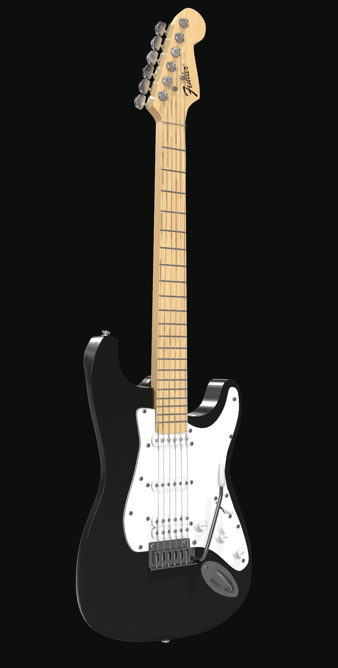 Fender Stratocaster Guitar 3D model_21