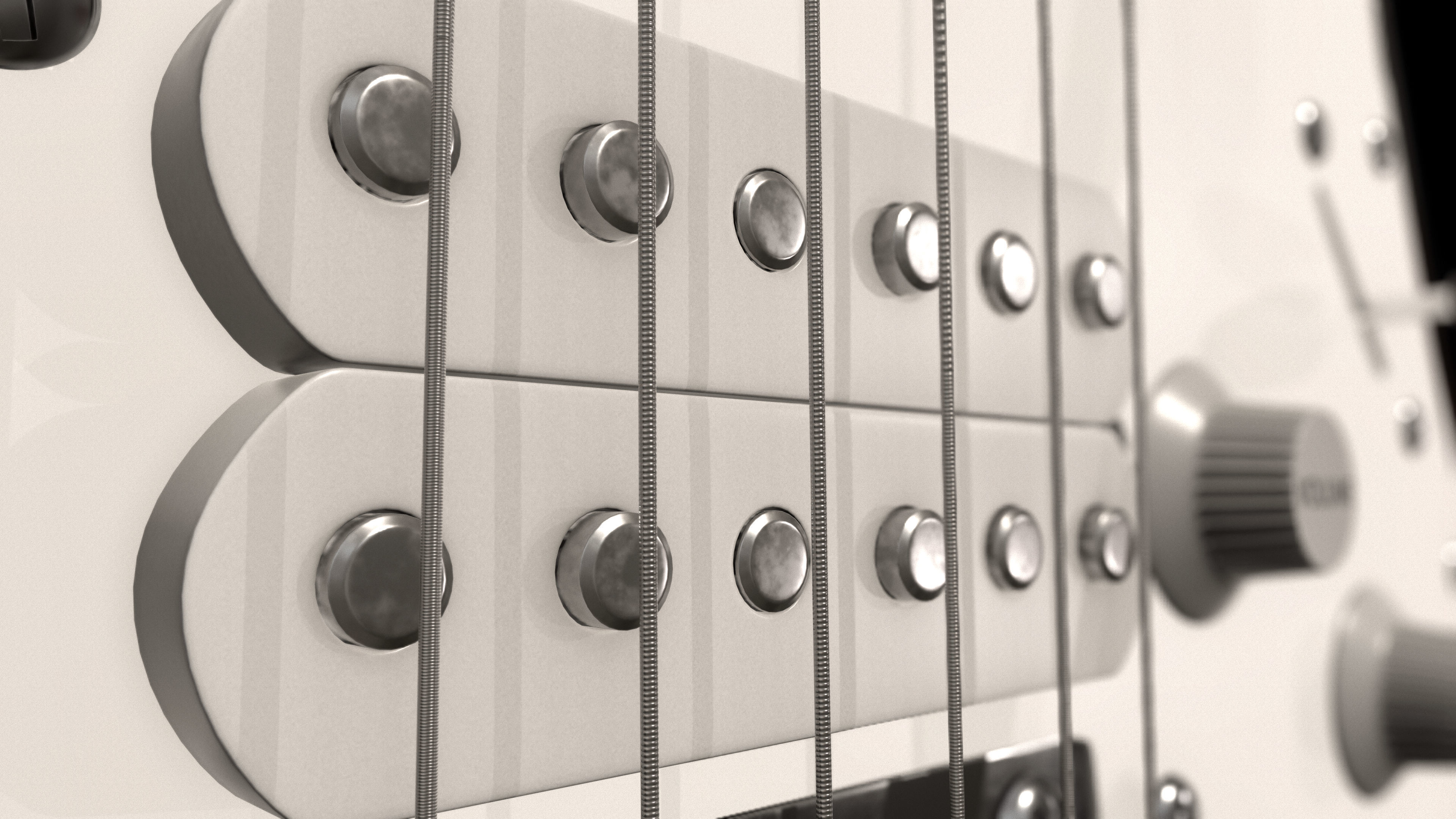 Fender Stratocaster Guitar 3D model_6