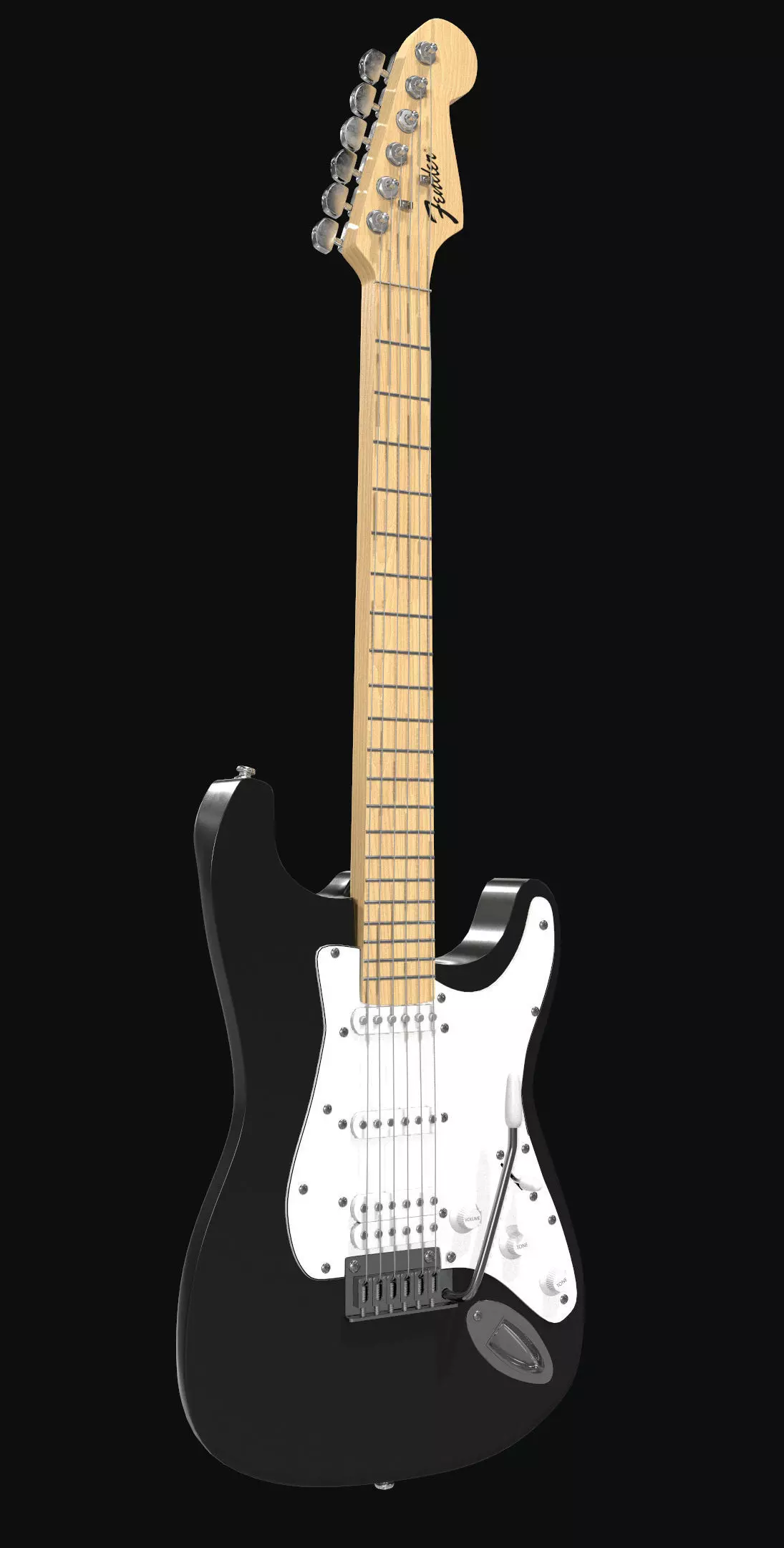 Fender Stratocaster Guitar 3D model_0