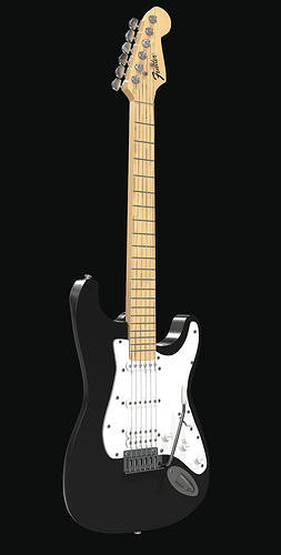 Fender Stratocaster Guitar 3D model