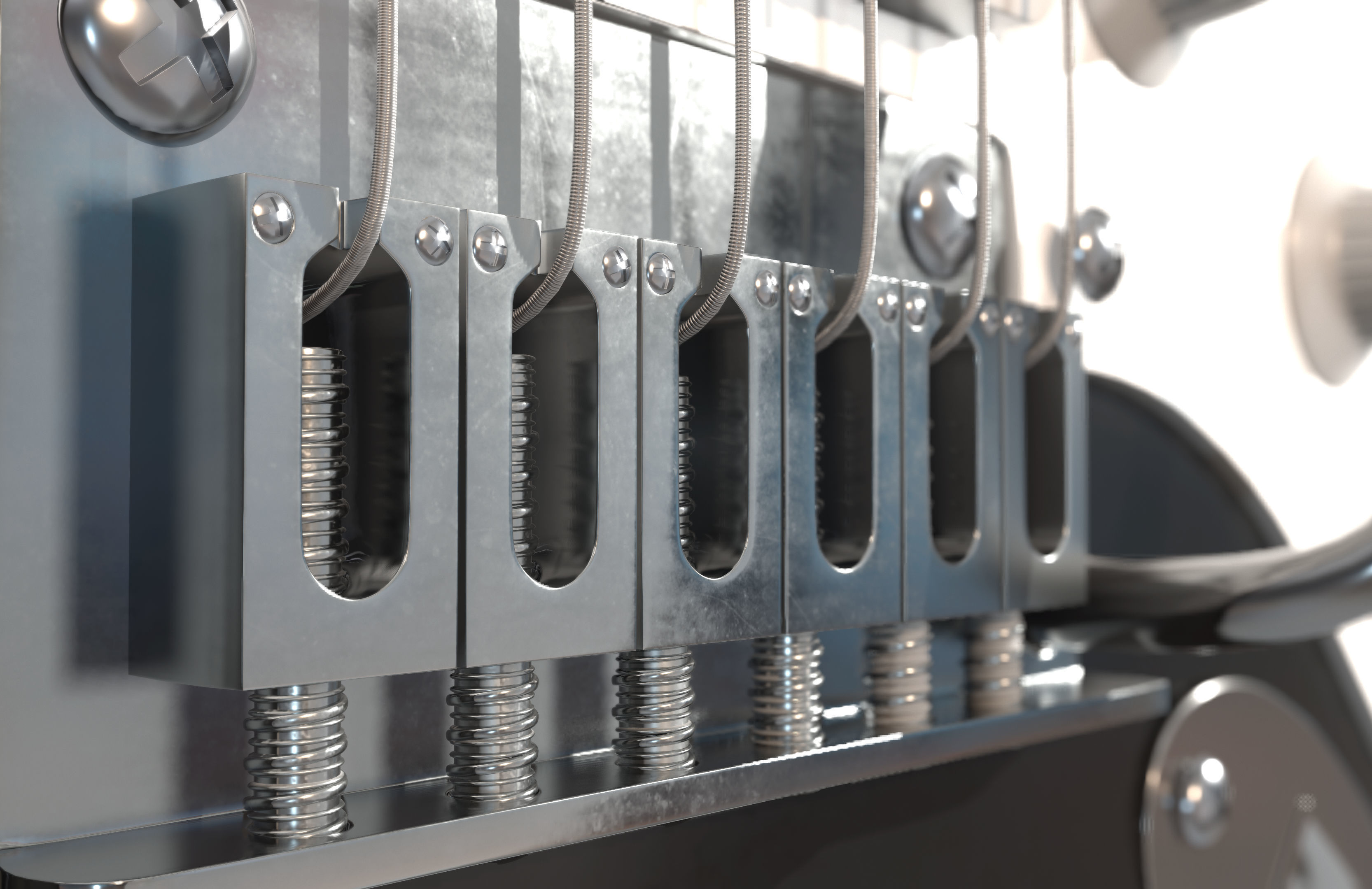 Fender Stratocaster Guitar 3D model_8