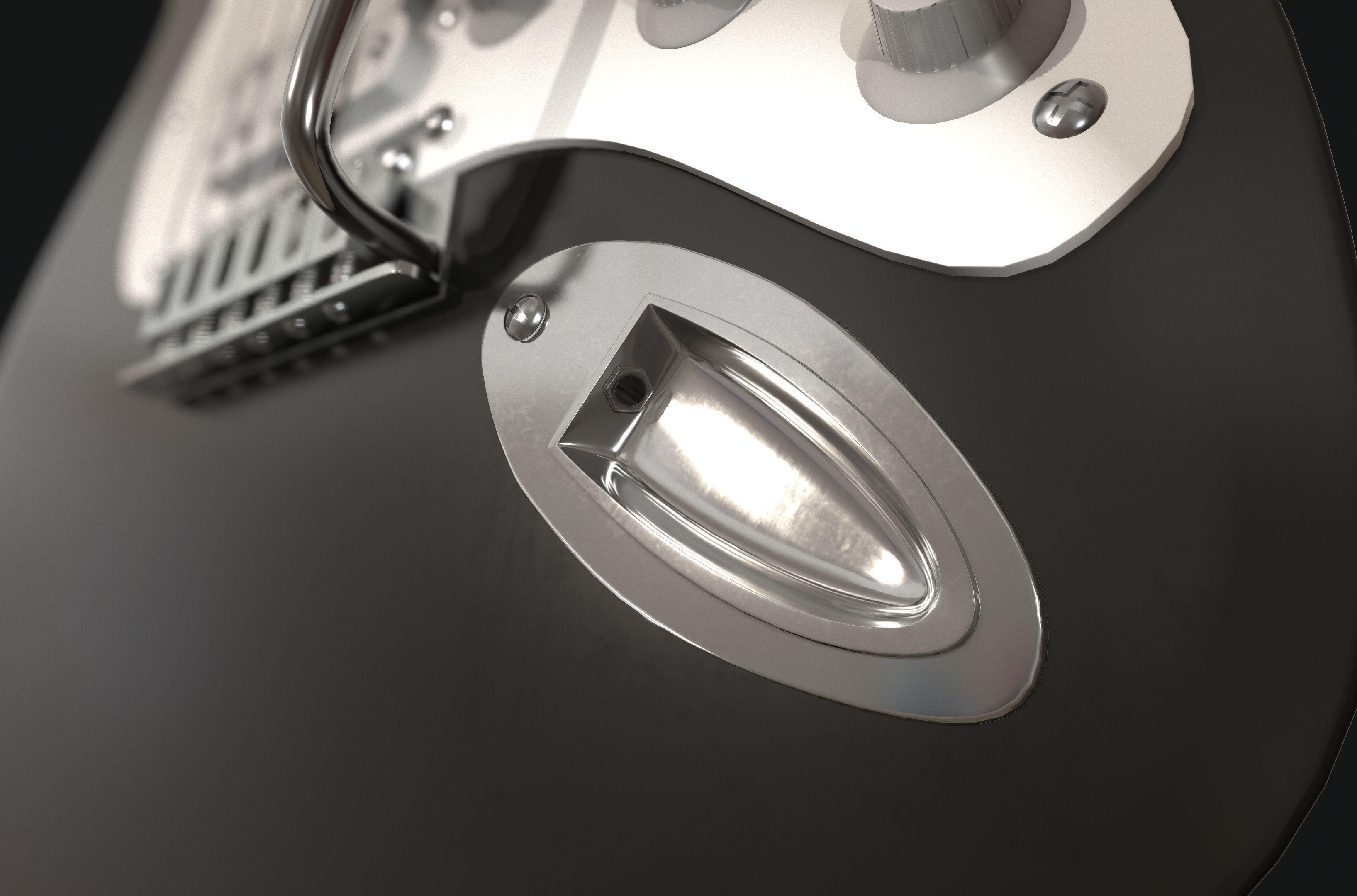 Fender Stratocaster Guitar 3D model_10