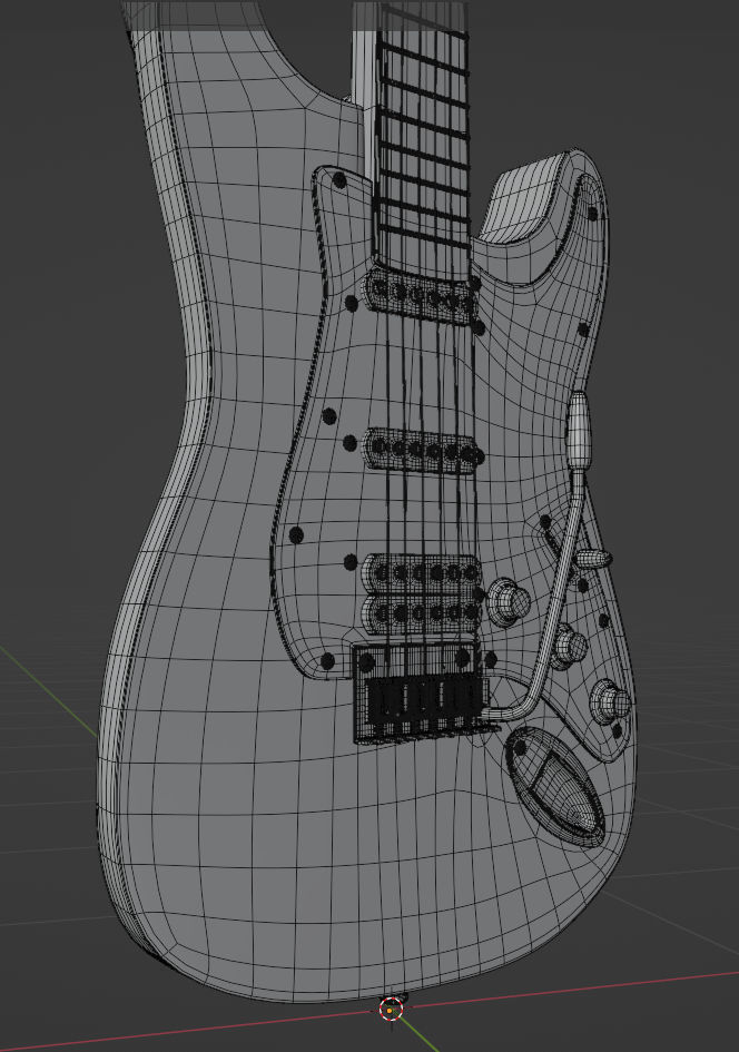 Fender Stratocaster Guitar 3D model_20