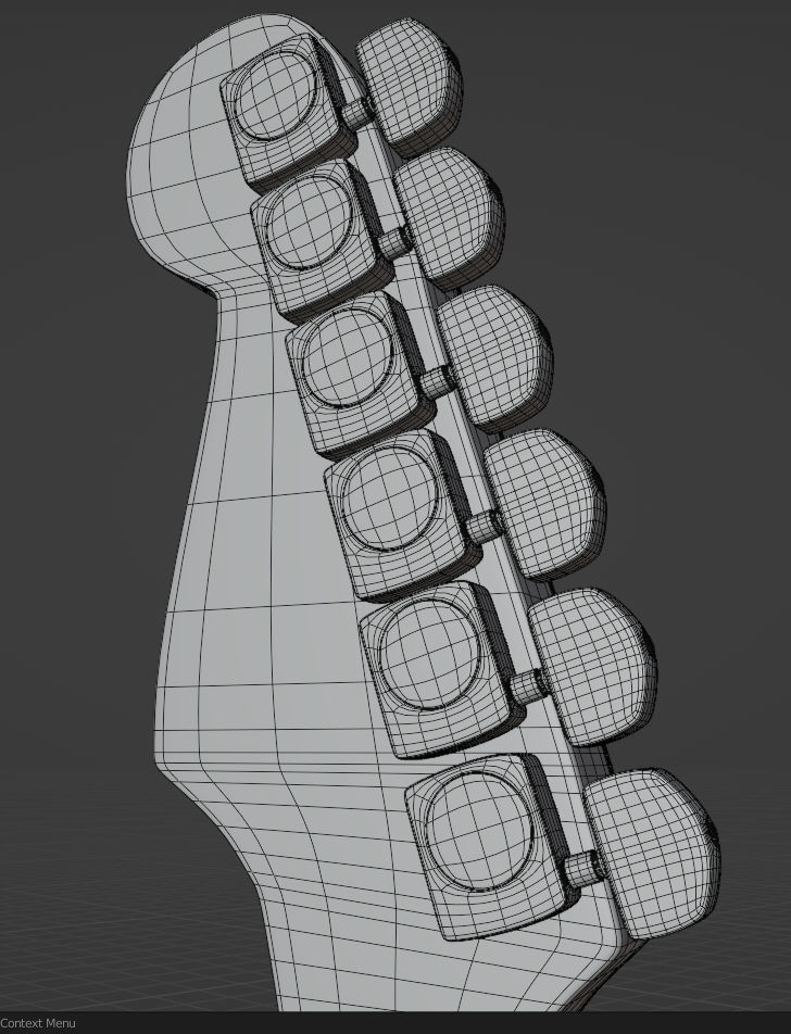 Fender Stratocaster Guitar 3D model_16