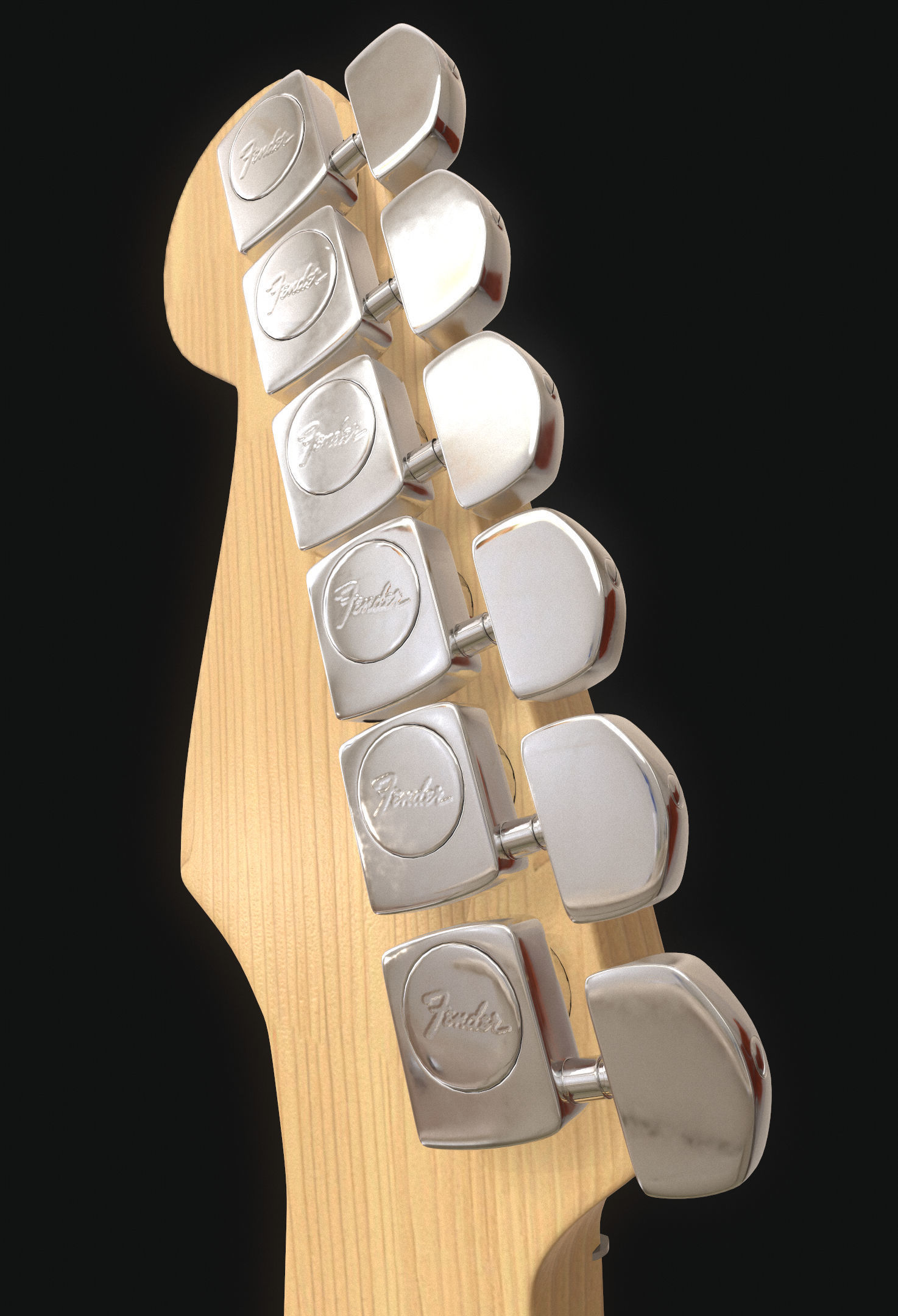 Fender Stratocaster Guitar 3D model_9