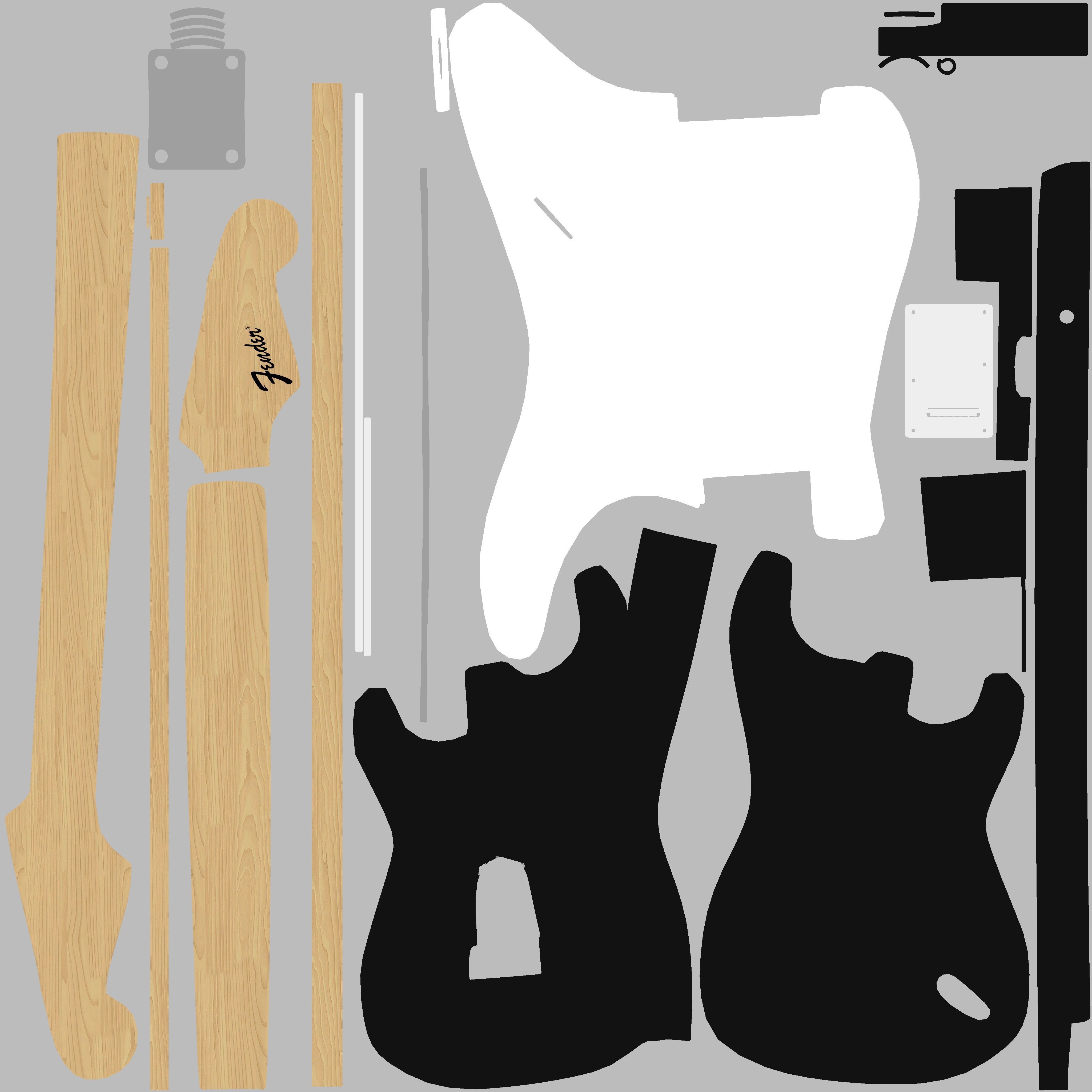 Fender Stratocaster Guitar 3D model_5