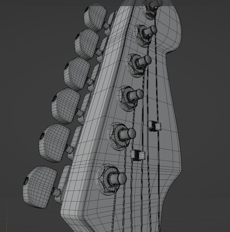 Fender Stratocaster Guitar 3D model_18