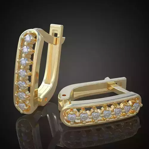 Earring 3D model 3D printable model 0135-9