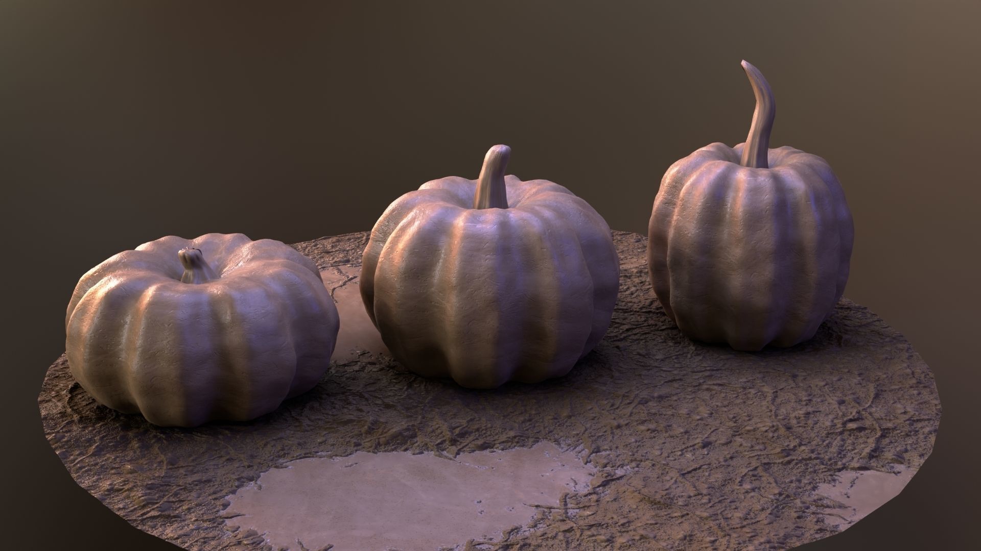Lowpoly Pumpkins  Low-poly 3D model_18