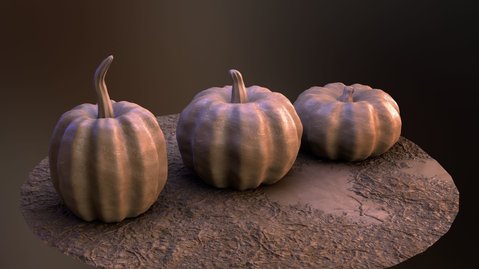 Lowpoly Pumpkins  Low-poly 3D model_23