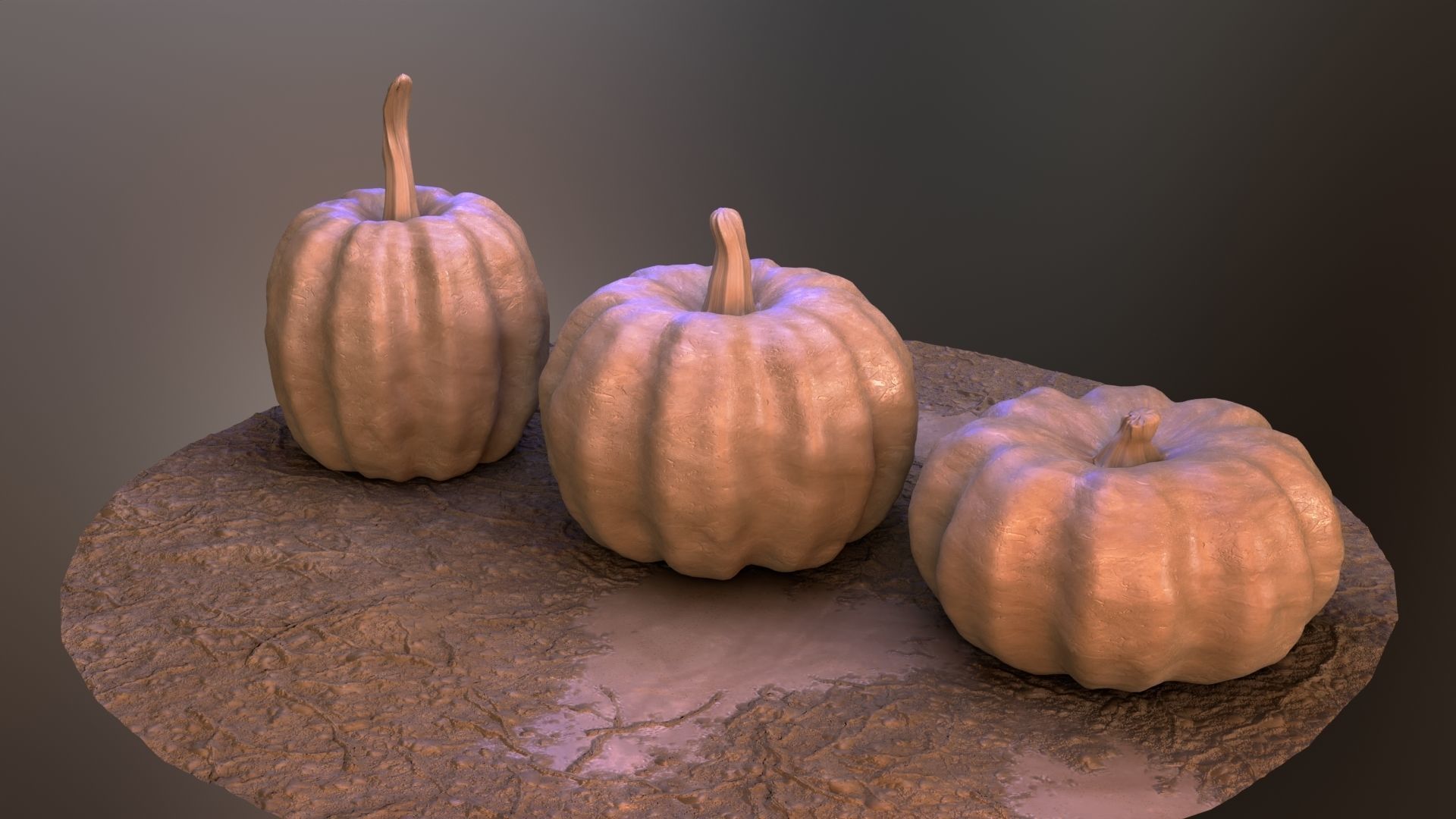 Lowpoly Pumpkins  Low-poly 3D model_14