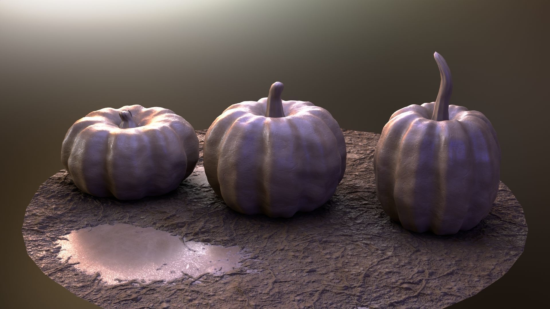 Lowpoly Pumpkins  Low-poly 3D model_19
