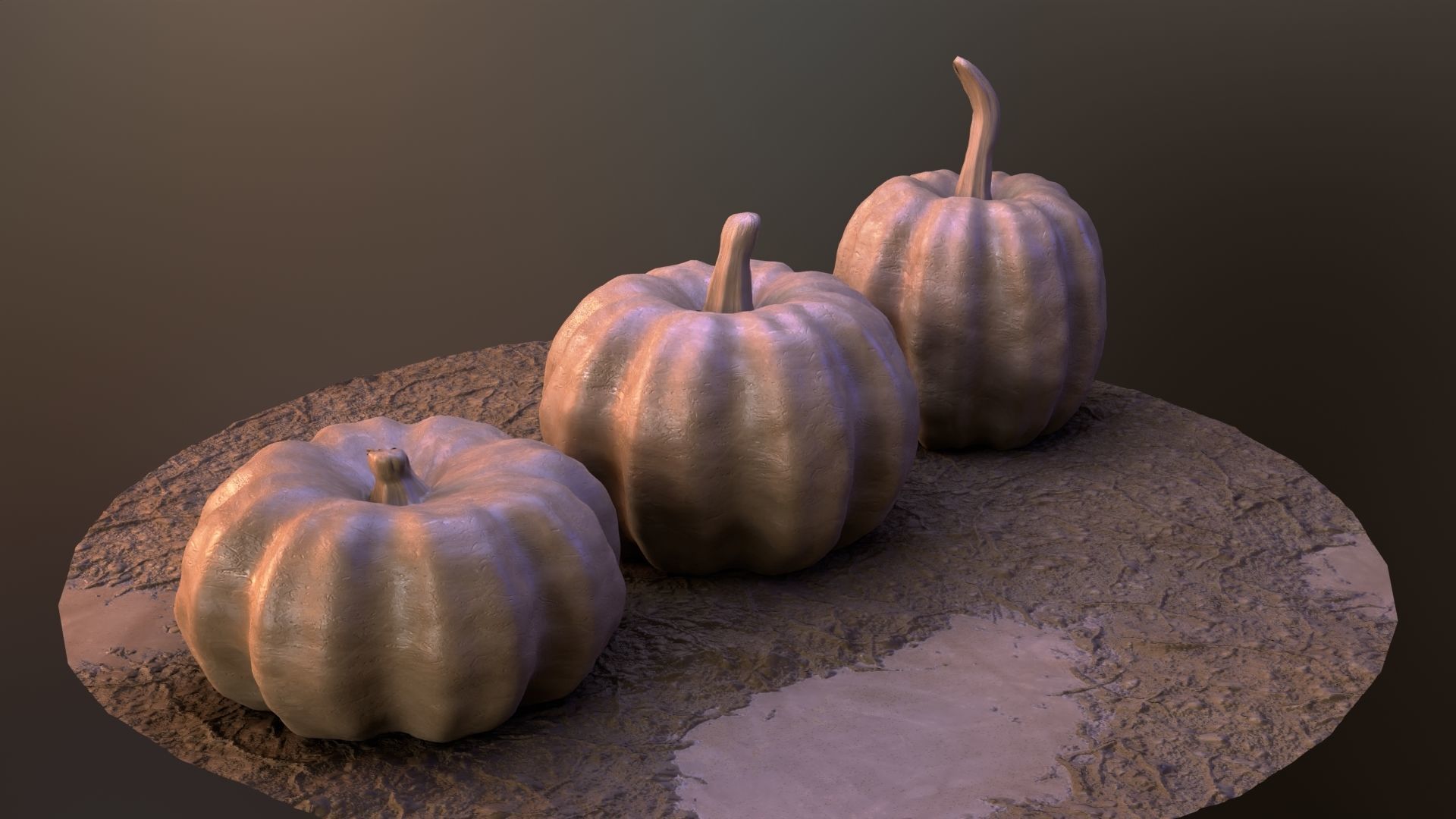 Lowpoly Pumpkins  Low-poly 3D model_17