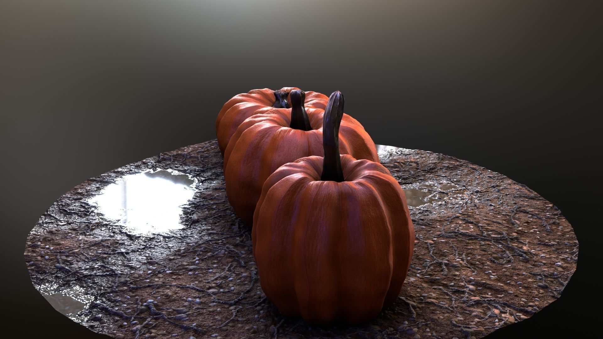 Lowpoly Pumpkins  Low-poly 3D model_9