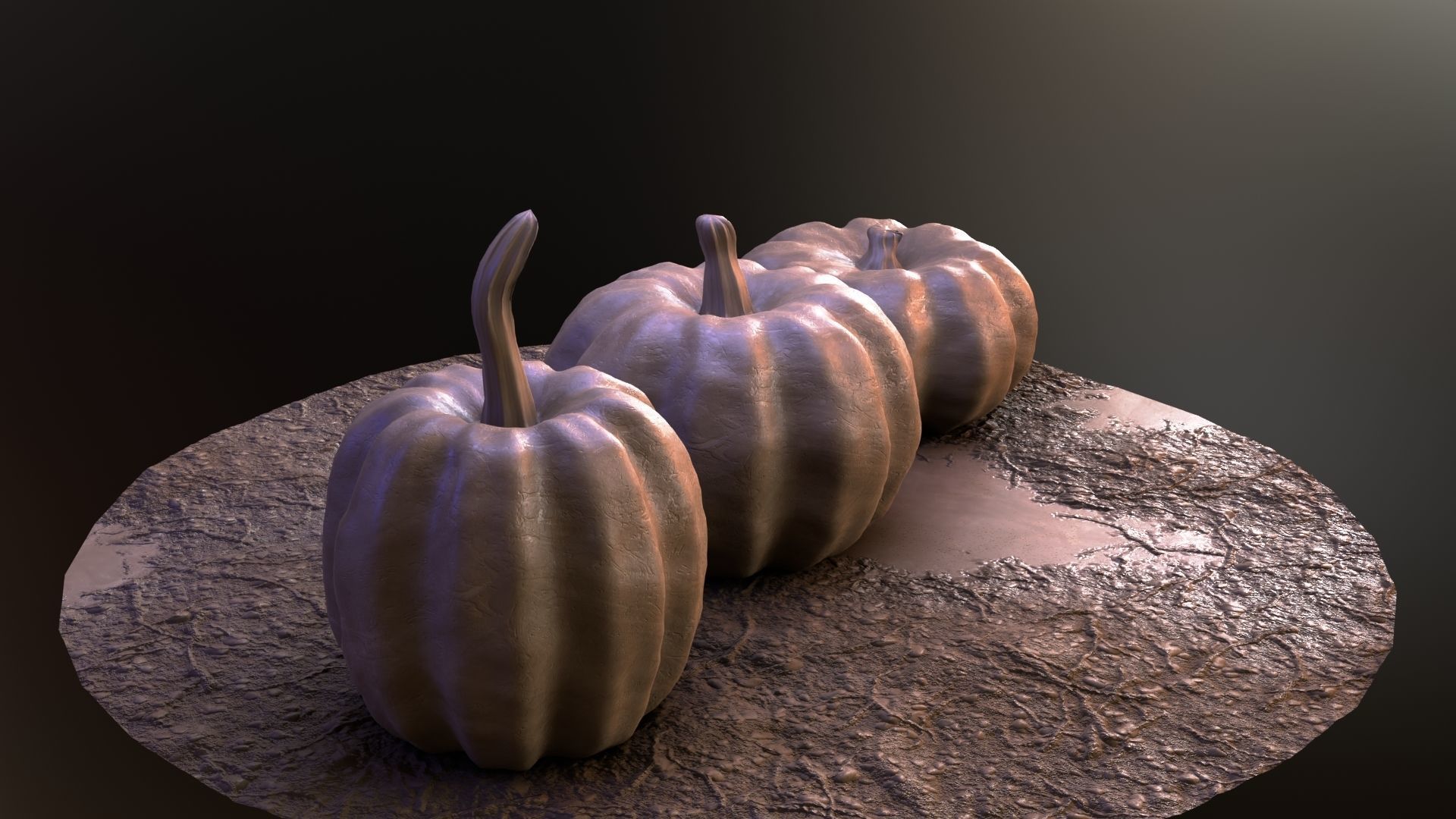 Lowpoly Pumpkins  Low-poly 3D model_22