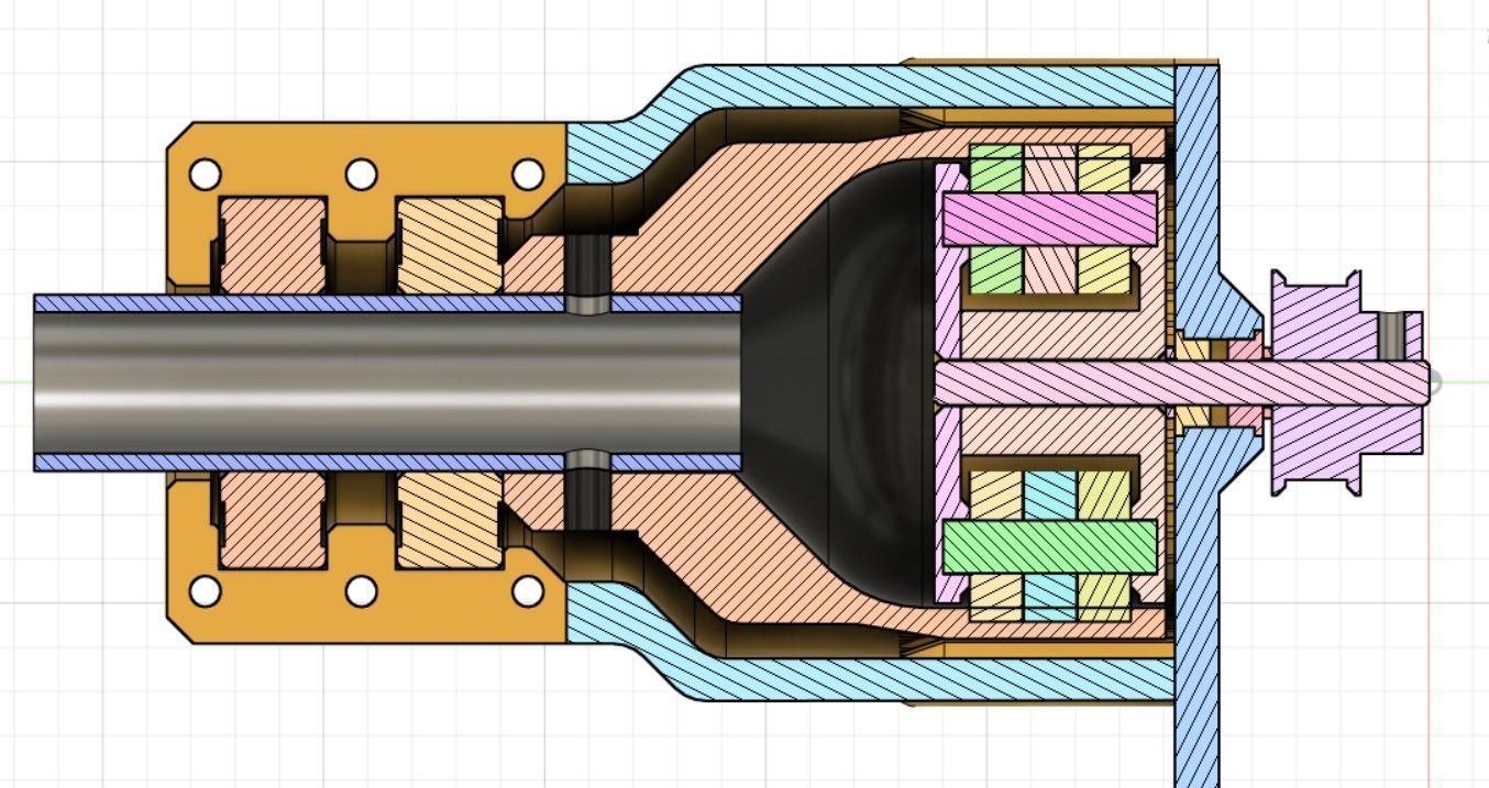 3D-printable high torque strain wave gearbox - Harmonic drive 3D print model_6
