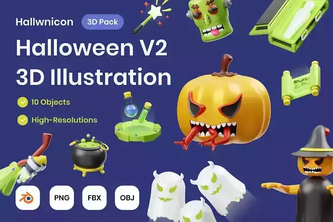 Halloween V2 3D Illustration